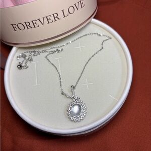 New! Sterling Silver 925 Necklace Flower Gift Box Included